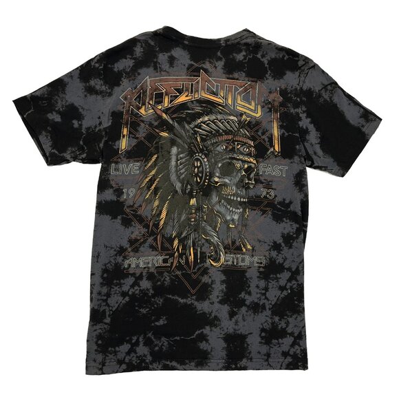 Vintage Y2K Affliction Skull Head Grunge Graphic Tie Dye Shirt Mens XL X-Large - Picture 2 of 5